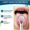 thumbnail image 4 of 2 raspadores de lengua de acero inoxidable, cepillo de lengua para limpieza bucal, reciclable, fácil de limpiar, ecológico y práctico, 4 of 5