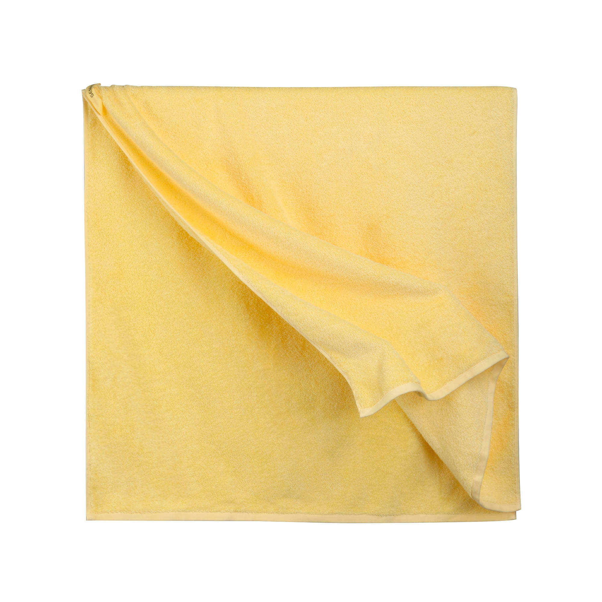 SEMAXE Yellow Bath Towel, 100 Cotton Jacquard Bathroom Towel, 1 Pack