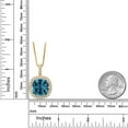 thumbnail image 6 of Gem Stone King 18K Yellow Gold Plated Silver Pendant with Chain Topaz Moissanite (14.25 Cttw), 6 of 6