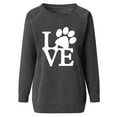 thumbnail image 2 of XCHQRTI Dog Mom Sweatshirt Women Dog Paw Pullover Graphic Long Sleeve Drop Shoulder Sweatshirt Top, 2 of 4
