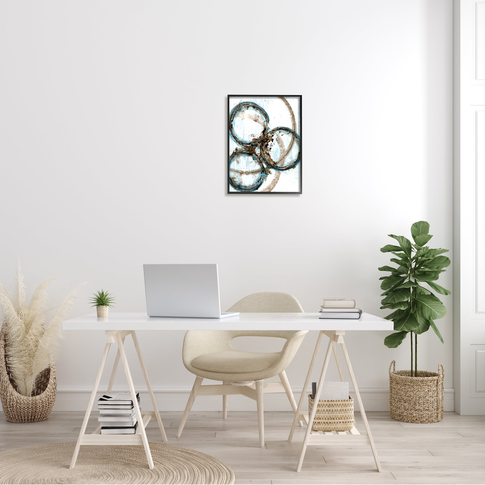Stupell Industries Modern Rust Inspired Ring Abstract Shape Painting, 16 x 20,Design by Doris Charest
