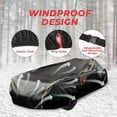 thumbnail image 4 of Kemimoto Black, Adjustable Vehicle Covers, Large-150"Lx78"Wx52"H, 4 of 11