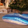 thumbnail image 6 of Sikiie Starry Night Ocean View 30-48 inches {designName} Print Christmas Tree Skirt Snowman Xmas Tree Skirt with Edge Christmas Decorations for Holiday Party-48", 6 of 7