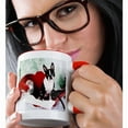 thumbnail image 2 of 3dRose, Molly Boston Terrier, 11oz Two-Tone Red Mug, 2 of 7
