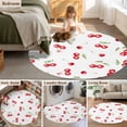 thumbnail image 5 of Non-Slip Rug Pad Rugs Summer Cherry Red Watercolor Round Area Rugs 7Ft Soft Carpet Pads for Living Room Kids Room, Farm Fruit Harvest, 5 of 9