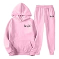 thumbnail image 4 of QHFBli Daily Wear Men's Hooded Sweatshirt Mens Oversized Hoodie Casual Sportwear 2025 Fall Winter Hop Streetwear Fashion Top Comfortable Pullover Light Pink XXL, 4 of 4