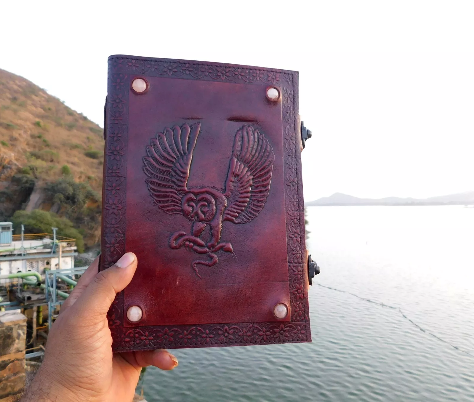 Handcrafted Dream Cather Design Vintage Leather Bound Journal Diary Antique Style Notebook For Men & Women Office Stationary Use