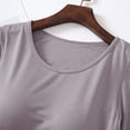 thumbnail image 6 of VLOOCKLW Women's Modal Built-in Bra Padded Active Camisole Short Sleeves Pajama Casual Tops T-Shirt, 6 of 9
