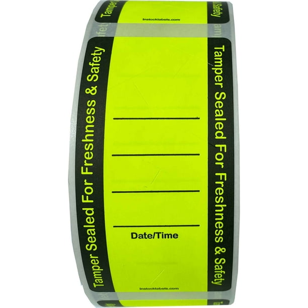 Food Delivery Tamper Evident Stickers 2"x 4" Inches Wide 500 Pack