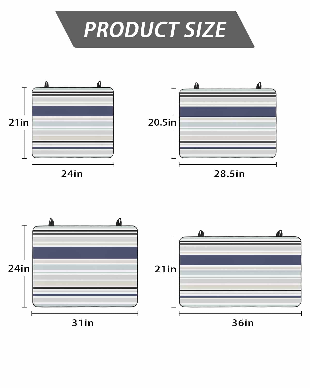 Stove Top Covers for Electric Stove, Blue Black Grey Striped Glass Stovetop Cover Protector, Farmhouse Stripes Induction Cooktop Protector Oven Mat for Kitchen Countertop 24"x21"