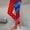 Navy, variant on Laipiong Women's American Flag Star Print Leggings Casual High Waist Pants for 4th Of July Patriotic Wear