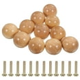 thumbnail image 5 of OUNONA 12pcs Wooden Drawer Knobs Unique Cabinet Handles And Pulls Retro Dresser Drawer Pulls And Knobs Diy Wood Knobs For Cabinets And Drawers, 5 of 8