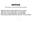 thumbnail image 2 of Kugel Front Rear Wheel Bearing Kit for Car Ford Fusion Lincoln MKZ Mercury Milan - Left Right Side (Driver Passenger) K70-101727, 2 of 10