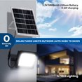 thumbnail image 2 of LANGY 30W Solar Outdoor Lights, 5000mAh Security Lights with Remote Control, Motion Sensor Lights, IP65 Waterproof Dusk to Dawn, Flood Wall Lights with 3 Modes for Parking Lot, Yard, Garage and Garden, 2 of 7