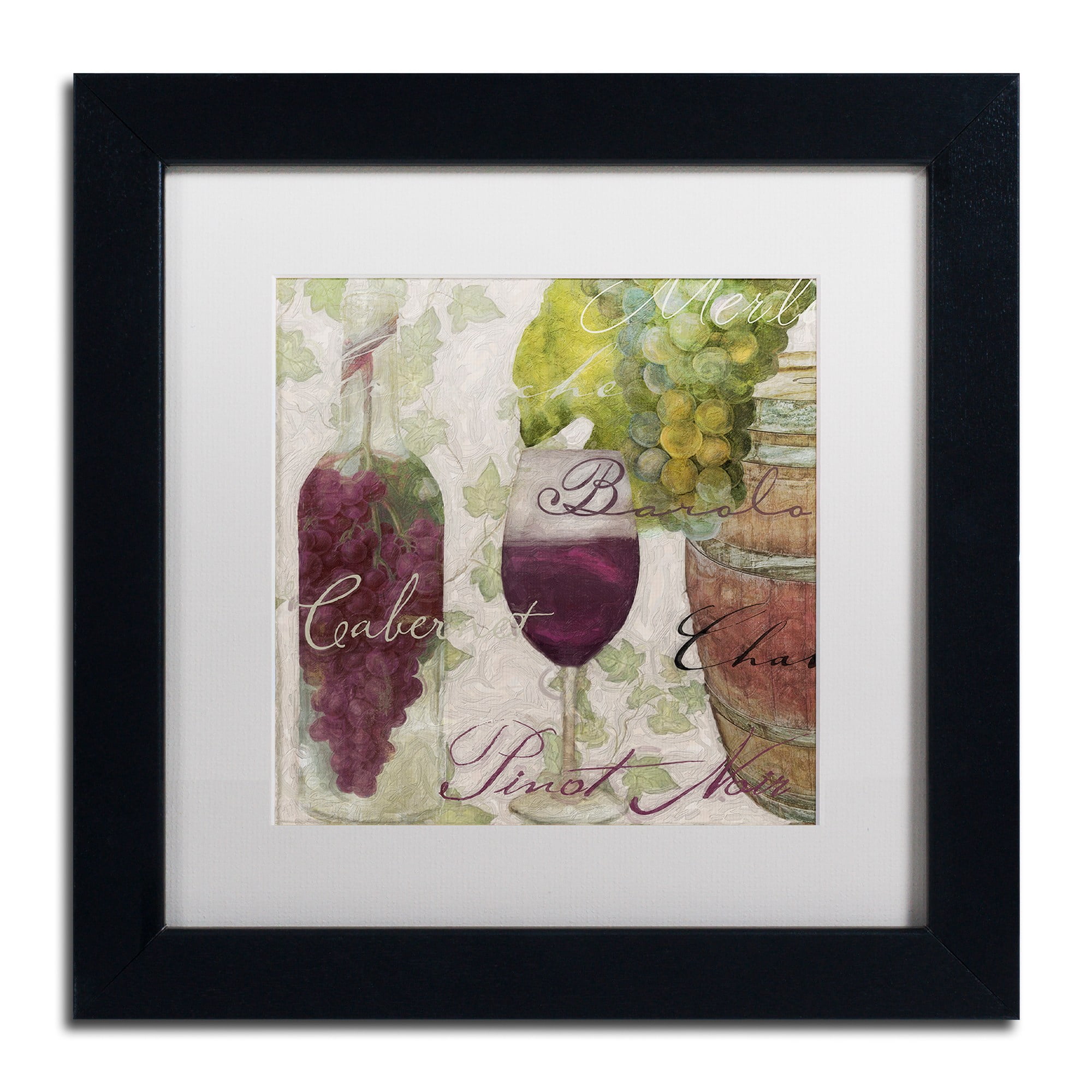 Trademark Fine Art "Wine Cellar I" Canvas Art by Color Bakery White Matte, Black Frame