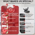 thumbnail image 3 of HYEASTR 5 Pack Professional Chicken Shredder Tool Twist with Transparent Lid, Ergonomic Handle – Heat Resistant Beef Pork Meat Vagetables Shredder with Anti Slip Rubber Base Upgraded Rotation - Red, 3 of 10