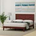 thumbnail image 2 of Farmhouse Solid Wood Platform Bed in Queen - Classic Cherry, 2 of 10