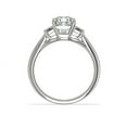 thumbnail image 4 of 1.00 Carat Brilliant Cushion Cut Genuine Diamond Three Stone Wonderful Ring for Ladies Solid 950 Platinum Size 10.5, 4 of 7