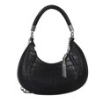 thumbnail image 1 of Bolsa De Hombro Bolsa de hombro para mujer Bolsa bandolera de cuero PU Elegante Bolsa de media luna Negro Sywqhk Para Estrenar, 1 of 4