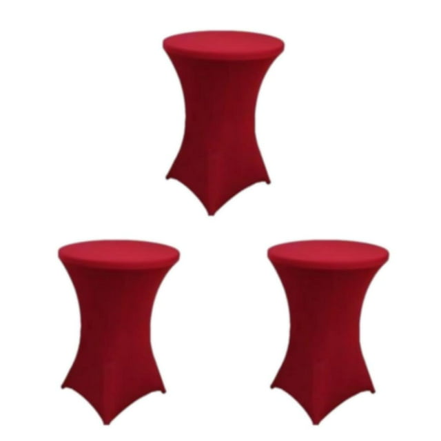 Guardoinrt Ensemble de Table Cocktail Élastique Facile d'Entretien pour Hôtel Mariage Fête Polyvalent Lavage Facile Rouge 3ensemble
