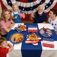 thumbnail image 5 of 96PCS 4th of July Tableware Set for 24 Guests, Patriotic Paper Plates Napkins and Forks, Disposable Party Supplies for BBQ Picnic, 5 of 8