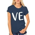 thumbnail image 2 of Baqcunre Valentine'S Day Shirts For Women Men And Women With With Love Printed Couple T Shirt Short Sleeve Top(Navy XS-4XL),Womens Tops Graphic Tees For Women Shirts For Women Womens Tops, 2 of 7