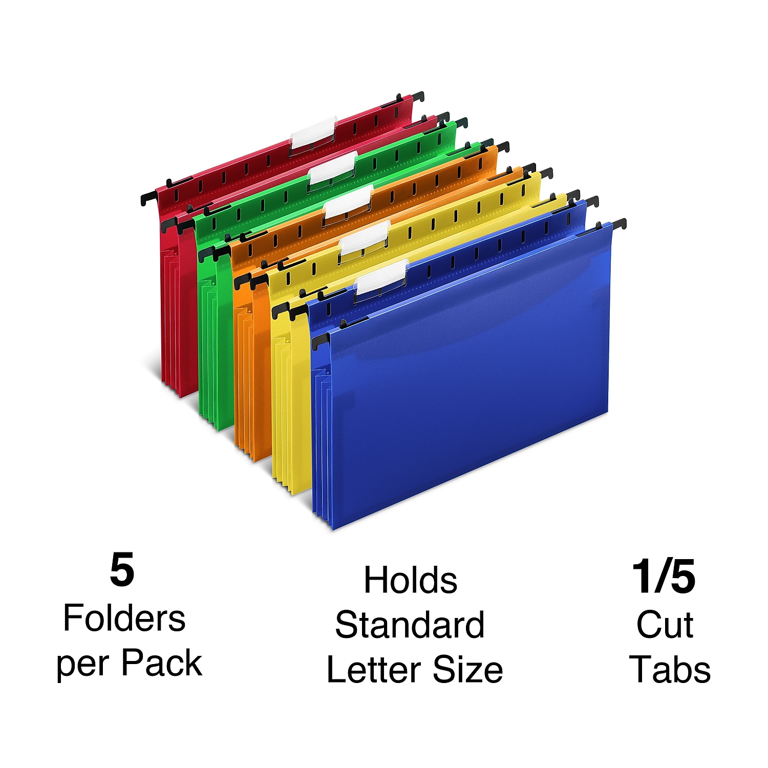 MyOfficeInnovations Poly Expanding Hanging File Folders, 5-Pack photo 2