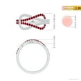 thumbnail image 3 of ANGARA Natural Encrusted Ruby and Diamond Infinity Knot Ring in 14K White Gold for Women (Size-1.3mm) | July Birthstone, Birthday, Anniversary, Jewelry Gift for Women | Natural Ruby Ring, 3 of 8