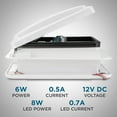 thumbnail image 3 of Hike Crew Plastic White Built-in LED Light Roof Vent Fan RV Part with Screws & Garnish, 3 of 7