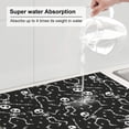 thumbnail image 5 of Honeii Retro Skeleton Dancing On Halloween Party Print Kitchen Drying Mat Coffee Bar Mat Hide Stain Coffee Maker Mat for Countertops Coffee Pot Dish Drying Mat, 5 of 7