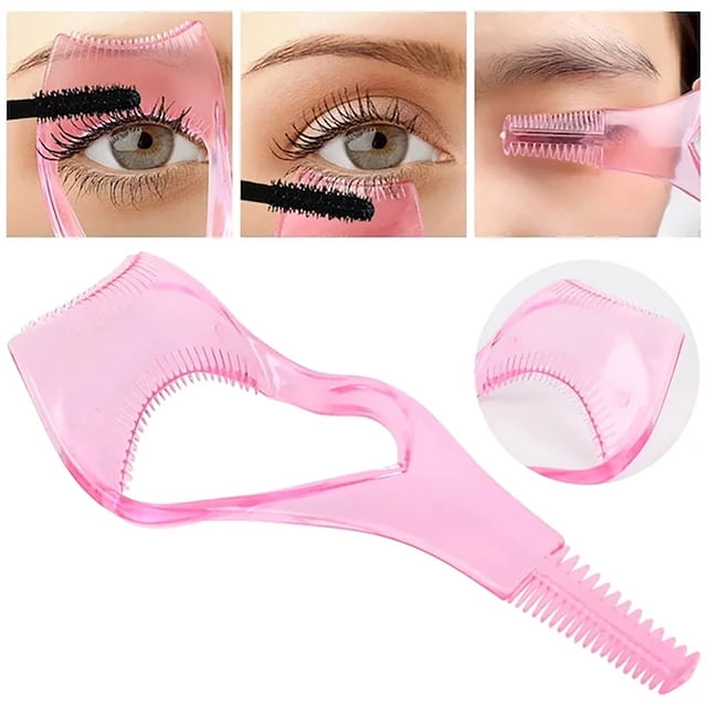 Women Fashion Makeup Gadget Eyelash Curler Three In One Eyelash Card Drawing Eyeliner Aid Bezel