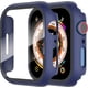 thumbnail image 1 of Yanonmyfd  2 Piezas Funda para Apple Watch Series 6/5/4/SE 3/SE 2/SE 40mm Protector Pantalla Vidrio Templado Incorporado,HD Protección Completa PC Dura Estuche Protective Case,Negro,40mm, 1 of 45