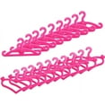 thumbnail image 3 of E-TING 60 PCS Pink Plastic Little Hangers for Girl Doll Dress Clothes Gown Doll Clothes Accessories, 3 of 7