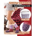 thumbnail image 3 of Women Slipper Socks Non Slip Fuzzy Fluffy Thick Warm Cabin Cozy Comfy Soft Fleece Home Grips Socks 1Pairs, 3 of 6