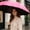 Hot Pink, variant on Manual Open Folding Sun Umbrella Water Activated Floral Print Black Coated UV Protection Parasol 8 Ribs Portable Rain Umbrella for Outdoor Travel Commute
