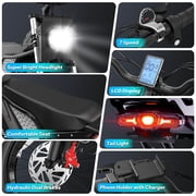 Electric Bike for Adults,Peak 1500W 28MPH,48V 20AH Electric Bicycle,30-80 Miles,20'' Fat Tire E-Mountain Bike with Rear Rack