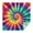 Rainbow Tie Dye, variant on Colorful Rainbow Tie Dye Spiral Pattern Square Tablecloth,Waterproof Square Table Cover,Wipeable Spillproof Washable Table Cover for Home Kitchen Party Decor 42"X42"(107x107cm)