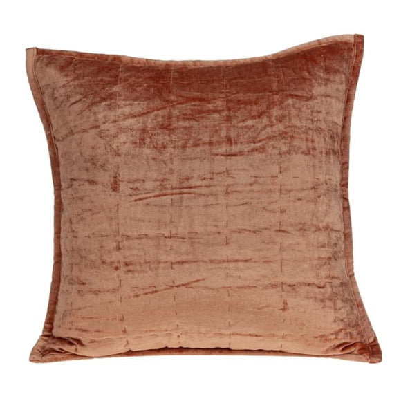 Parkland Collection PILE11177P Delphi Orange Square Transitional Pillow Cover with Poly Insert - 20 x 20 x 7 in.