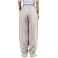 thumbnail image 2 of Women's Plus Size High Waisted Wide Leg Pants Casual Cotton Linen Feel Palazzo Trousers, 2 of 4