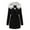 Black, variant on Hfyihgf Long Puffer Jacket Womens Winter Fleece Lined Parka Jacket Plus Size Thick Drawstring Ski Windbreaker Coat Outwear with Fur Hood(Black,XXL)