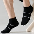 thumbnail image 5 of EOYWHK Men's Ankle Socks Low Cut Breathable Moisture Wicking Athletic Running Gym Socks Mesh Massage Bottom No Slip Socks Black Free Size, 5 of 6