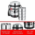 thumbnail image 5 of Electro Electric Stainless Steel Lunch Box With 4 Containers - Silver | Shock Proof Outer Container - Safe On/off Indicator, Energy Efficient, 5 of 5