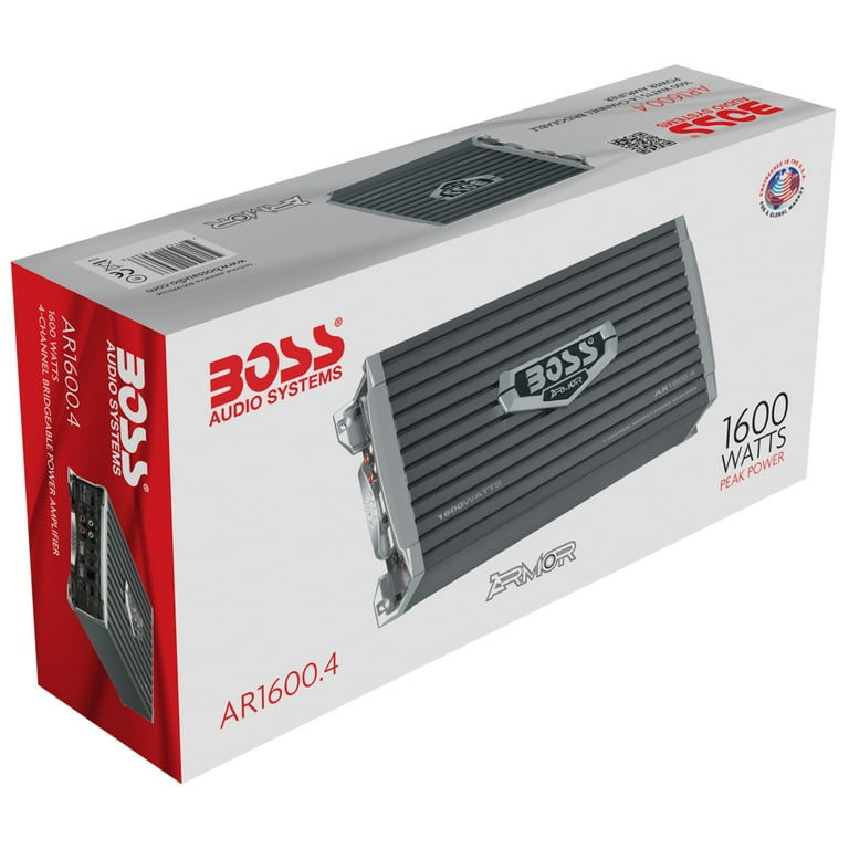 Boss Audio AR1600.4 1600 Watt 4-Channel Car Audio Amplifier+Amp