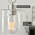 thumbnail image 2 of Kira Home Avalon 17" Modern Pendant Light + Seeded Glass Shade, Adjustable Height, Brushed Nickel Finish, 2 of 8