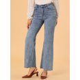 thumbnail image 4 of Jeans Mezclilla Allegra K Pierna Recta Tobillo Elástico Azul XL, 4 of 6