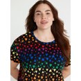 thumbnail image 5 of Joyspun Women's Short Sleeve Sleep Shirt with Pockets, Sizes S/M to 2X/3X, 5 of 6