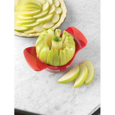 

Amco Dial-A-Slice Stainless Steel Blade Apple Slicer in Red