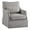 Gray, variant on Martha Stewart London Farmhouse Fabric Upholstered Skirted Swivel Chair in Beige