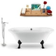 thumbnail image 3 of Tub, Faucet and Tray Set Streamline 68" Clawfoot NH861CH-CH-140, 3 of 7