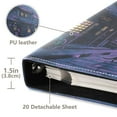 thumbnail image 3 of FORMRS 3 Ring Photo Album 4"x6" Self Adhesive Large Capacity PU Leather Cover, Purple Street, 3 of 8